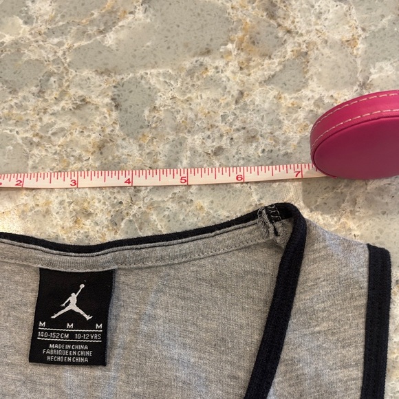 Air Jordan Grey Tank Top with Black Trim and Graphic Youth M 10/12 - Picture 6 of 10